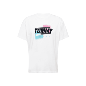 Tommy Jeans Tricou alb / negru / turcoaz / roz / roșu imagine