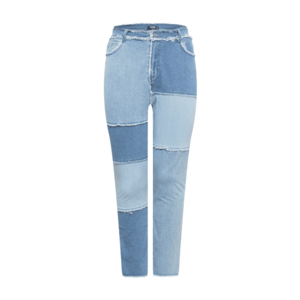 Missguided Plus Jeans 'FRAY' albastru denim / albastru deschis / albastru fumuriu imagine