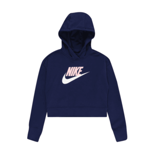 Nike Sportswear Bluză de molton bleumarin / alb / roz deschis imagine