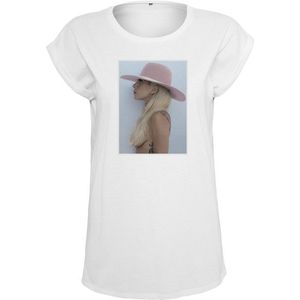 Merchcode Tricou 'Lady Gaga' alb / roz / albastru / culoarea pielii imagine