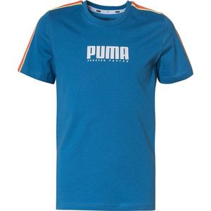 PUMA Tricou albastru / alb / portocaliu / galben imagine