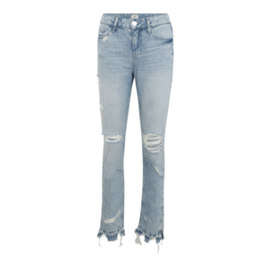 River Island Petite Jeans 'PETITE LONG SLIM BLEACH OUT ' albastru denim imagine
