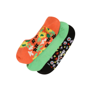 Happy Socks Șosete 'Flower' portocaliu / negru / alb / roși aprins / verde imagine