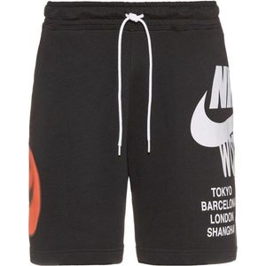 Nike Sportswear Pantaloni negru / alb / roșu orange imagine