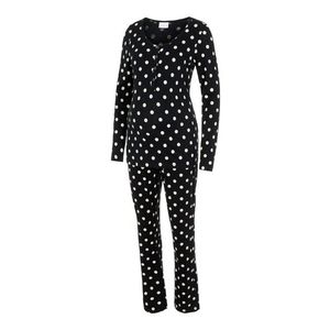 MAMALICIOUS Pijama 'CHILL' negru / alb imagine
