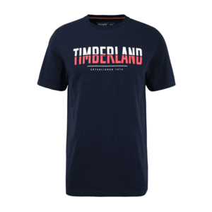 TIMBERLAND Tricou bleumarin / alb / roșu deschis imagine