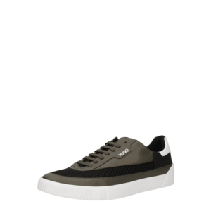 HUGO Sneaker low 'Zero_Tenn_Loge' verde închis / negru / alb imagine