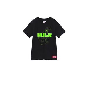 MANGO KIDS Tricou 'HULK' negru / verde neon imagine