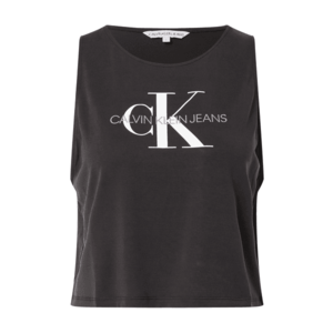 Calvin Klein Jeans Top negru / alb imagine
