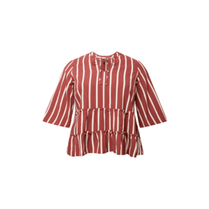 Vero Moda Curve Bluză roșu burgundy / alb imagine