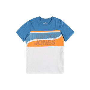 Jack & Jones Junior Tricou 'RESIST' albastru regal / alb / portocaliu imagine