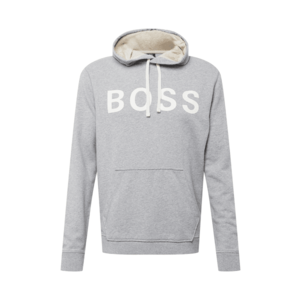 BOSS Casual Bluză de molton 'Weseedo' gri amestecat / alb / alb kitt imagine