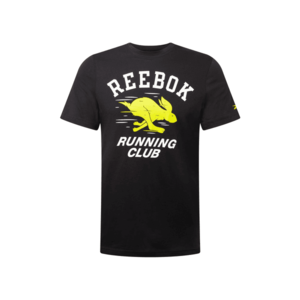 Reebok Sport Tricou funcțional negru / alb / galben imagine