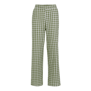 Pieces Petite Pantaloni 'PIRA' alb / verde imagine