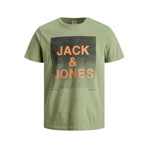 JACK & JONES Tricou 'York' verde jad / portocaliu imagine