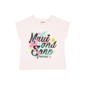 OVS T-Shirt alb murdar / negru / galben / turcoaz / roz deschis imagine