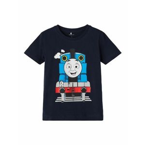 NAME IT Tricou 'Thomas Train' albastru închis / azuriu / gri / roșu imagine