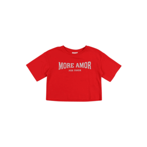 KIDS ONLY Bluză de molton 'CINDY' roșu / argintiu imagine
