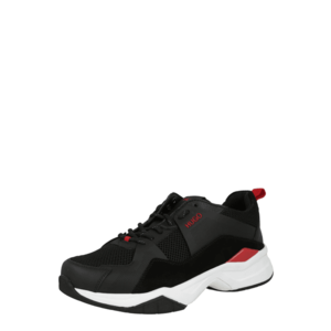 HUGO Sneaker low negru / roșu imagine
