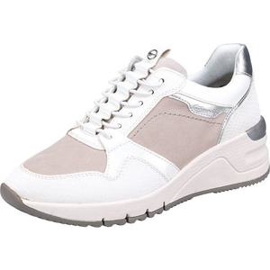 TAMARIS Sneaker low alb / gri taupe / argintiu imagine
