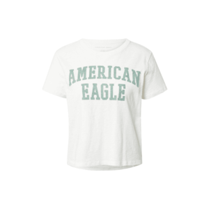American Eagle Tricou alb / verde smarald imagine