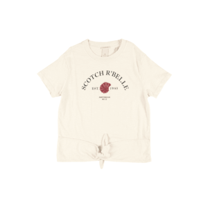 SCOTCH & SODA Tricou alb lână / negru / roșu merlot / roșu pepene imagine