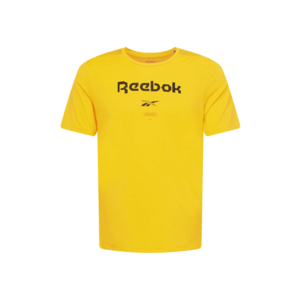 Reebok Sport Tricou funcțional negru / galben auriu imagine