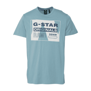 G-Star RAW Tricou albastru pastel / alb / bleumarin imagine