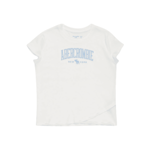 Abercrombie & Fitch Tricou 'MAY' alb / albastru deschis imagine