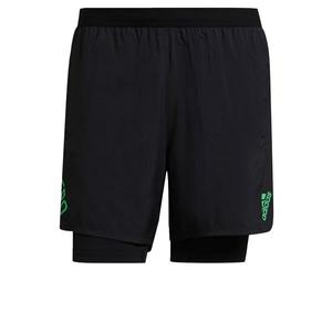 ADIDAS PERFORMANCE Pantaloni sport negru / verde limetă imagine