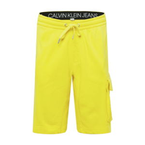 Calvin Klein Jeans Pantaloni cu buzunare galben citron / negru / alb imagine
