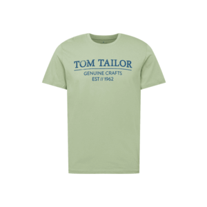 TOM TAILOR Tricou verde măr / albastru imagine