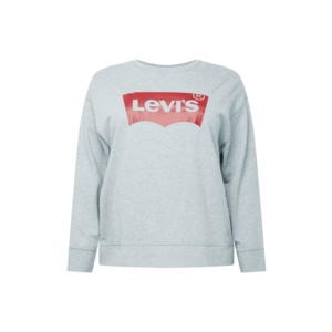 Levi's® Plus Bluză de molton 'PL GRAPHIC STANDARD CREW GREYS' gri amestecat / roșu imagine
