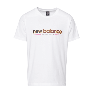 new balance Tricou alb / negru / galben citron / maro pueblo / bleumarin imagine