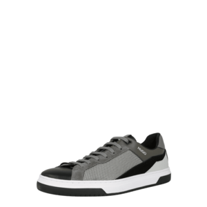 HUGO Sneaker low gri închis / negru / alb imagine