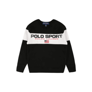 Polo Ralph Lauren Bluză de molton negru / alb / roșu / bleumarin imagine
