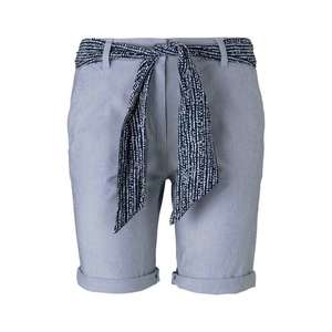 TOM TAILOR Pantaloni eleganți bleumarin / alb imagine