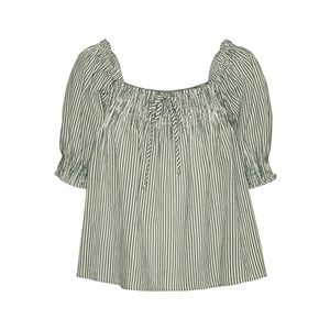 VERO MODA Bluză 'Annabelle' verde / alb imagine