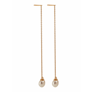 Pernille Corydon Jewellery Cercei 'Lagoon' auriu / alb perlat imagine
