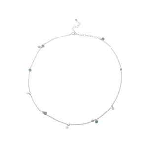 Pernille Corydon Jewellery Lanțuri 'Afterglow Sea' argintiu / albastru deschis imagine