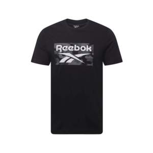 Reebok Sport Tricou funcțional negru / alb / gri amestecat / gri imagine