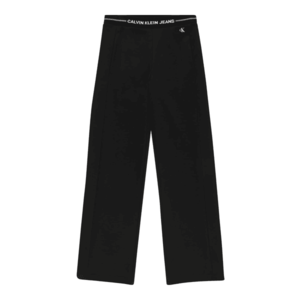 Calvin Klein Jeans Pantaloni 'Intarsia' negru / alb imagine