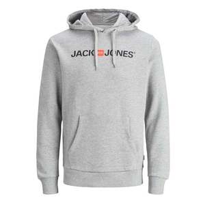 JACK & JONES Bluză de molton negru / gri închis / portocaliu imagine