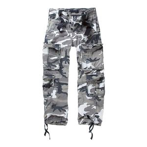 Brandit Pantaloni cu buzunare gri / gri metalic / alb imagine
