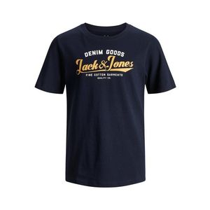 Jack & Jones Junior Tricou alb / galben auriu / bleumarin imagine