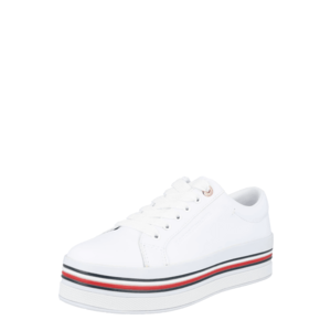 TOMMY HILFIGER Sneaker low alb / albastru închis / roșu imagine