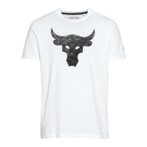 UNDER ARMOUR Tricou funcțional 'Rock Brahma Bull' alb / negru imagine