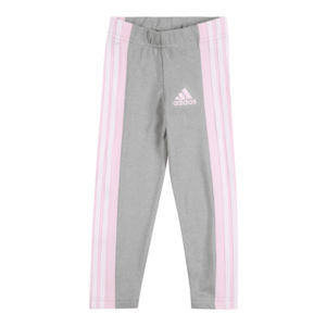 ADIDAS PERFORMANCE Pantaloni sport gri / alb / roz deschis imagine