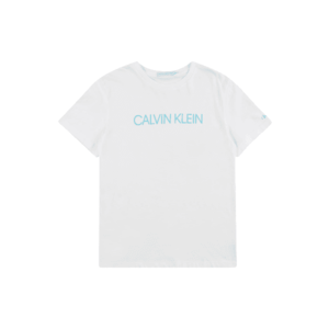 Calvin Klein Jeans Tricou alb / albastru aqua imagine