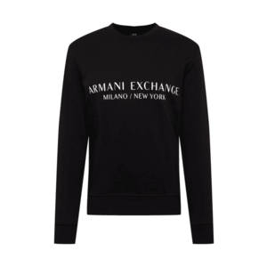 ARMANI EXCHANGE Bluză de molton negru / alb imagine